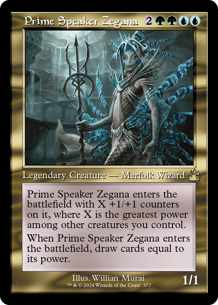 Prime Speaker Zegana (Retro Frame) [Ravnica Remastered] | Dumpster Cat Games