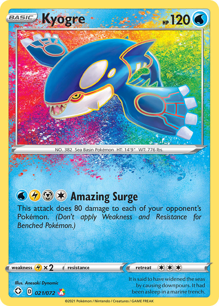 Kyogre (021/072) [Sword & Shield: Shining Fates] | Dumpster Cat Games