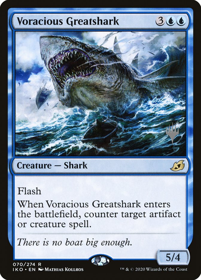 Voracious Greatshark (Promo Pack) [Ikoria: Lair of Behemoths Promos] | Dumpster Cat Games