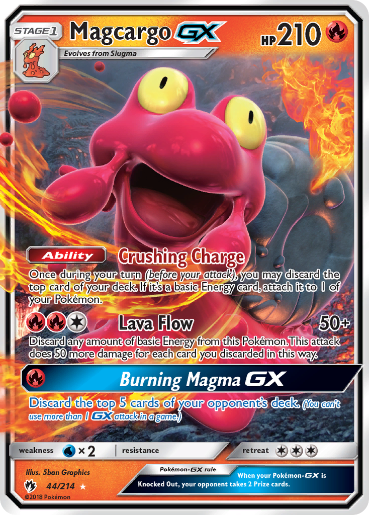 Magcargo GX (44/214) [Sun & Moon: Lost Thunder] | Dumpster Cat Games