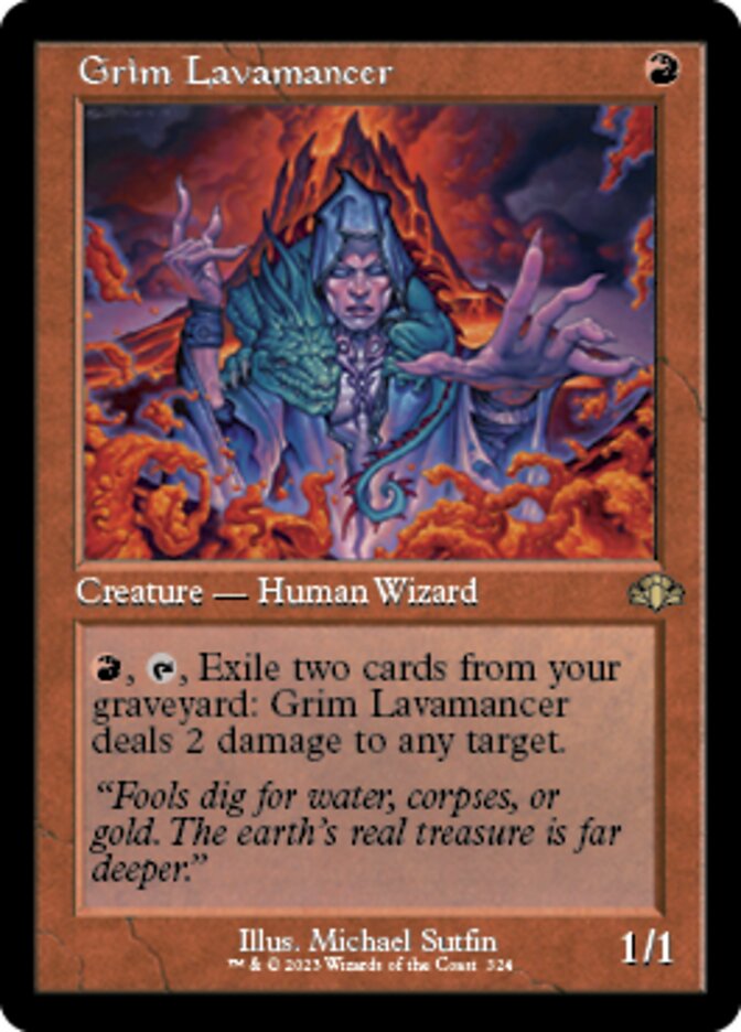 Grim Lavamancer (Retro) [Dominaria Remastered] | Dumpster Cat Games