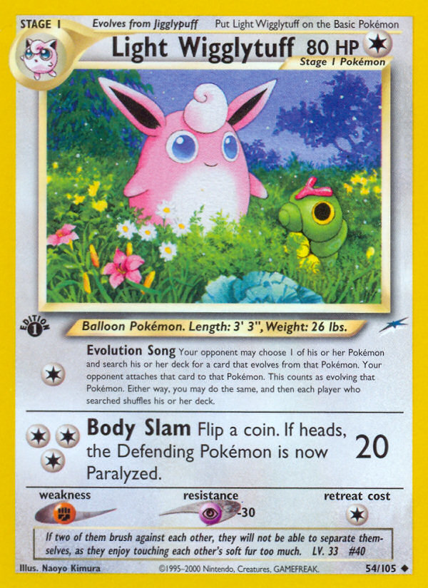 Light Wigglytuff (54/105) [Neo Destiny 1st Edition] | Dumpster Cat Games