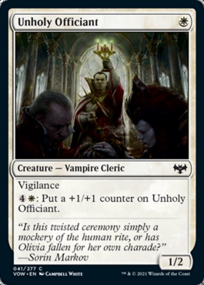 Unholy Officiant [Innistrad: Crimson Vow] | Dumpster Cat Games