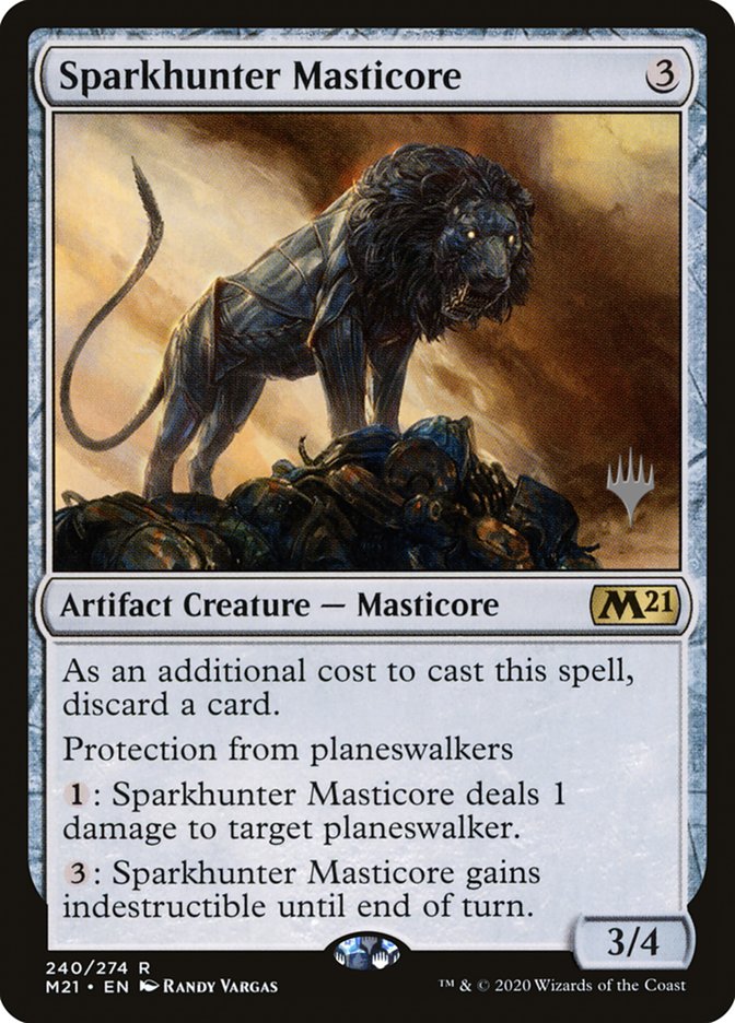 Sparkhunter Masticore (Promo Pack) [Core Set 2021 Promos] | Dumpster Cat Games