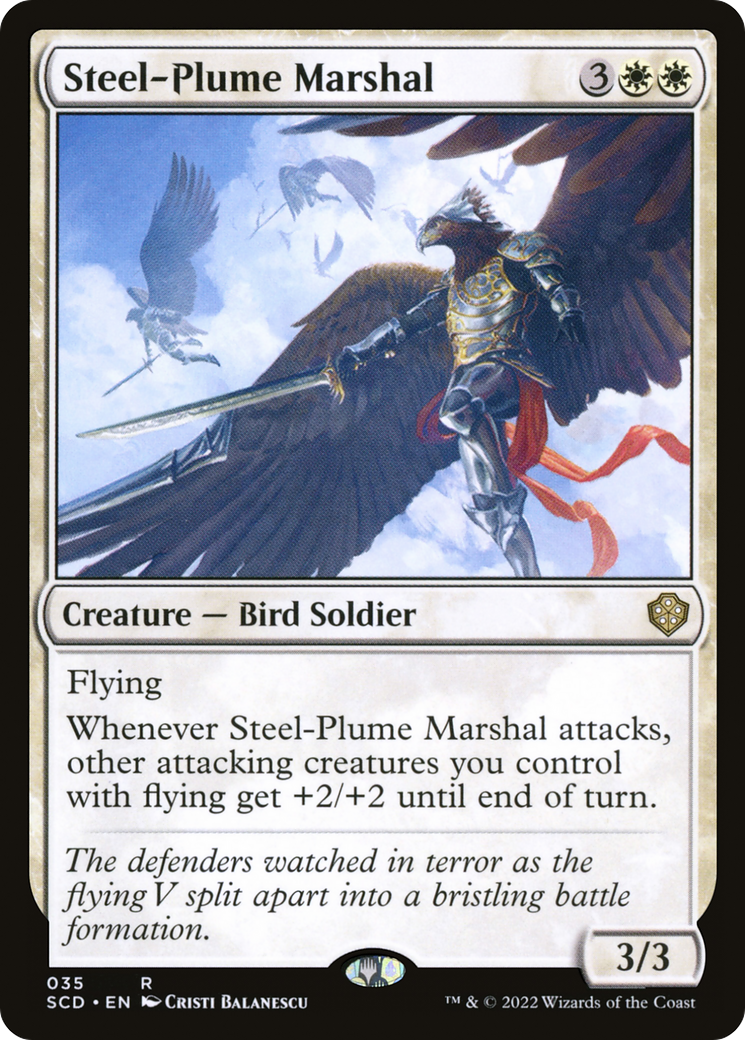 Steel-Plume Marshal [Starter Commander Decks] | Dumpster Cat Games