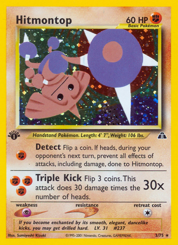 Hitmontop (3/75) [Neo Discovery 1st Edition] | Dumpster Cat Games