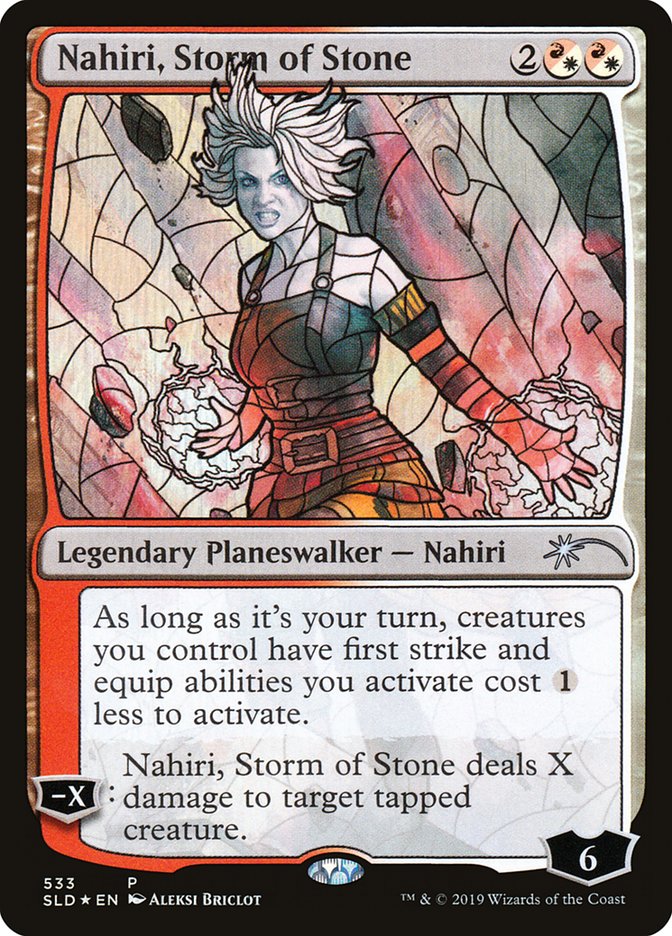 Nahiri, Storm of Stone (Stained Glass) [Secret Lair Drop Promos] | Dumpster Cat Games