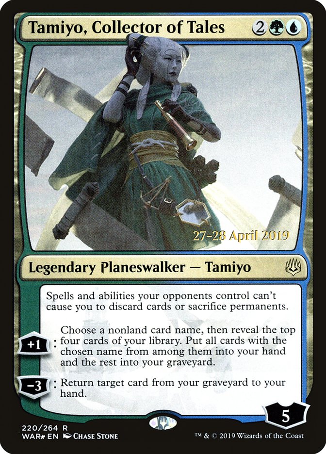 Tamiyo, Collector of Tales  [War of the Spark Prerelease Promos] | Dumpster Cat Games