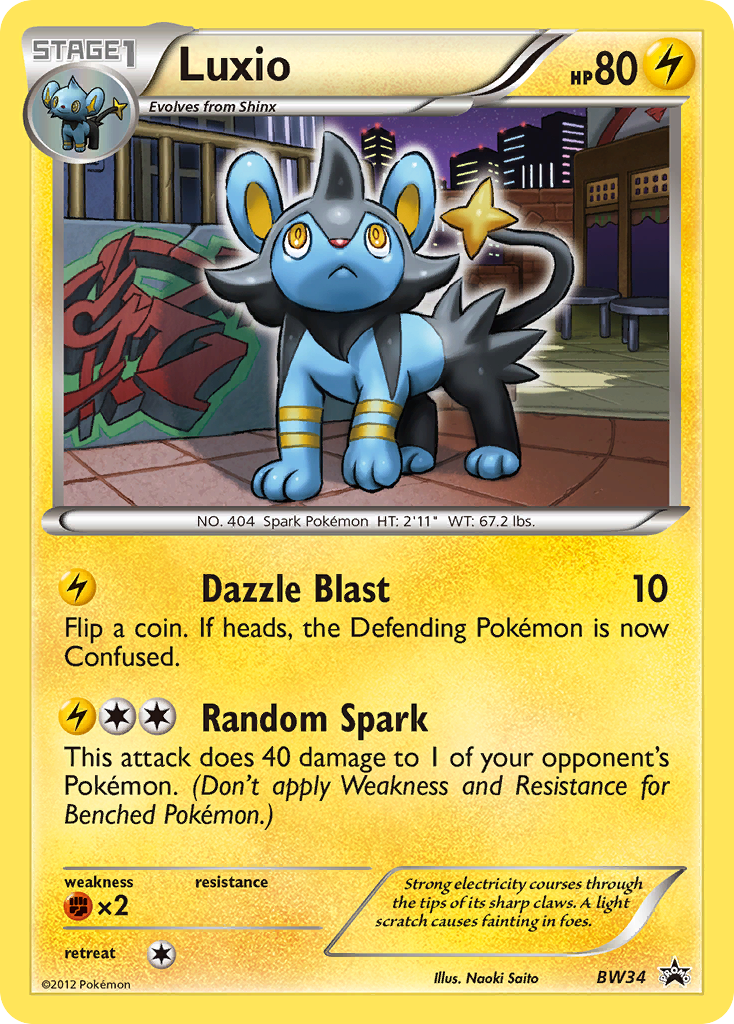 Luxio (BW34) [Black & White: Black Star Promos] | Dumpster Cat Games