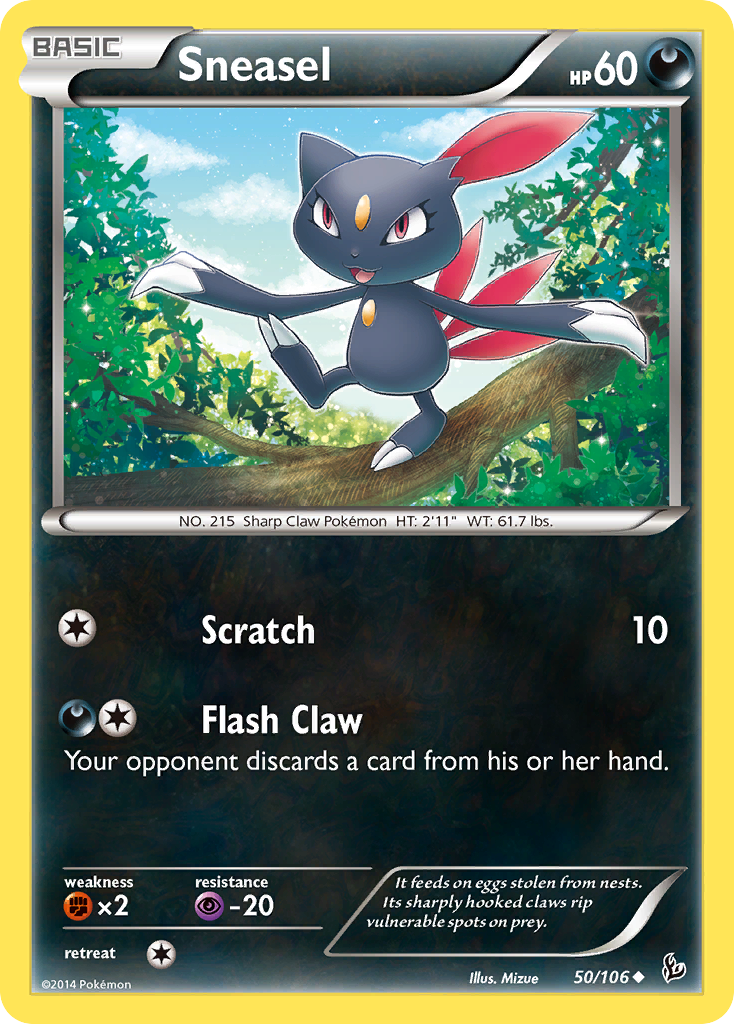 Sneasel (50/106) [XY: Flashfire] | Dumpster Cat Games