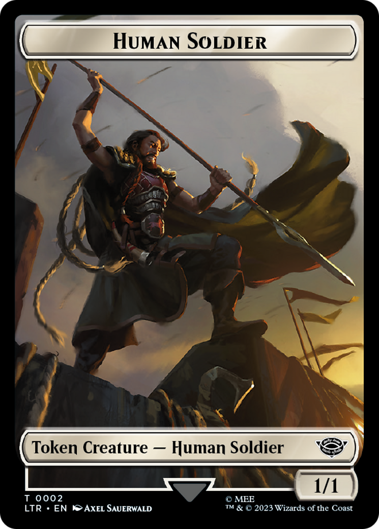 Food (11) // Human Soldier (02) Double-Sided Token [The Lord of the Rings: Tales of Middle-Earth Tokens] | Dumpster Cat Games