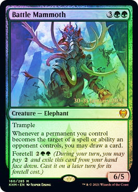 Battle Mammoth  [Kaldheim Prerelease Promos] | Dumpster Cat Games