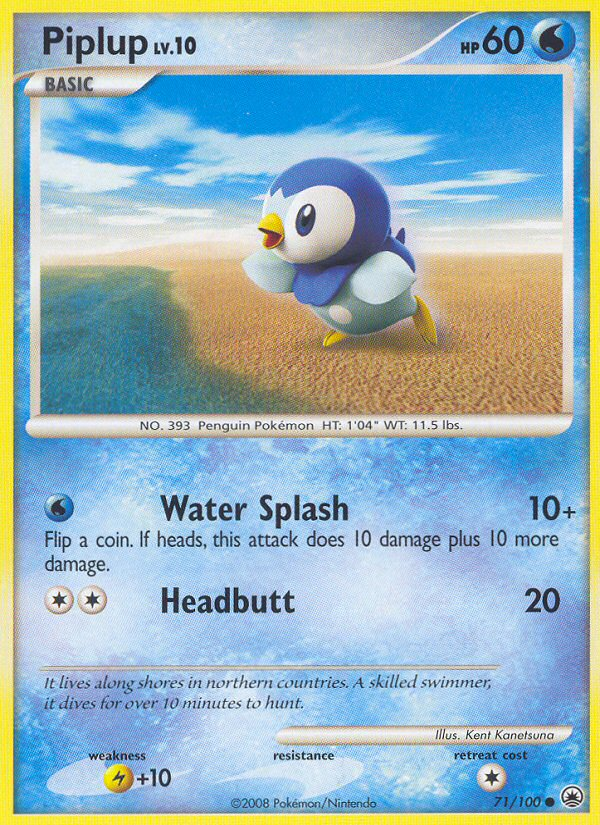 Piplup (71/100) [Diamond & Pearl: Majestic Dawn] | Dumpster Cat Games