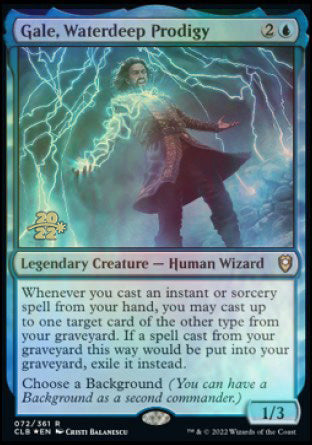 Gale, Waterdeep Prodigy [Commander Legends: Battle for Baldur's Gate Prerelease Promos] | Dumpster Cat Games