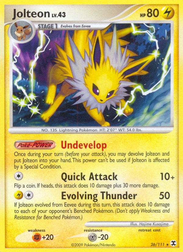 Jolteon (26/111) [Platinum: Rising Rivals] | Dumpster Cat Games