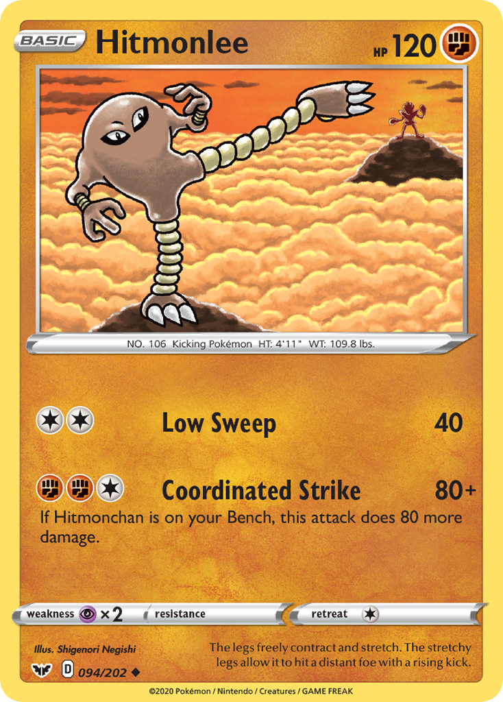 Hitmonlee (094/202) [Sword & Shield: Base Set] | Dumpster Cat Games