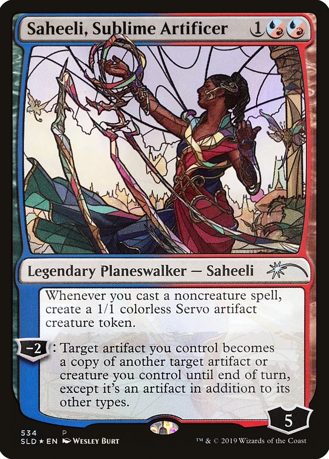 Saheeli, Sublime Artificer (Stained Glass) [Secret Lair Drop Promos] | Dumpster Cat Games