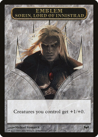 Emblem - Sorin, Lord of Innistrad [Dark Ascension Tokens] | Dumpster Cat Games