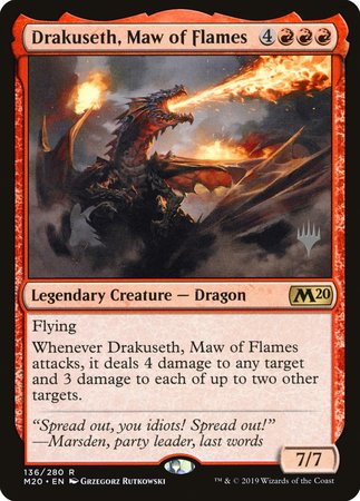 Drakuseth, Maw of Flames [Core Set 2020 Promos] | Dumpster Cat Games