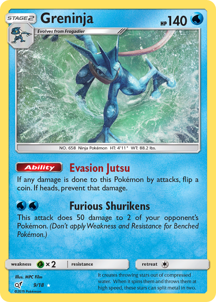 Greninja (9/18) [Sun & Moon: Detective Pikachu] | Dumpster Cat Games