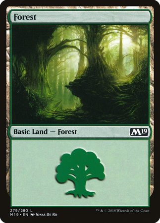 Forest (279) [Core Set 2019] | Dumpster Cat Games