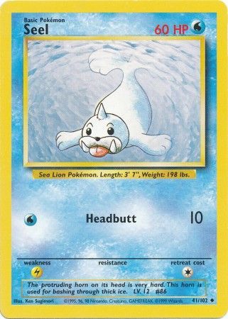 Seel (41/102) [Base Set Unlimited] | Dumpster Cat Games