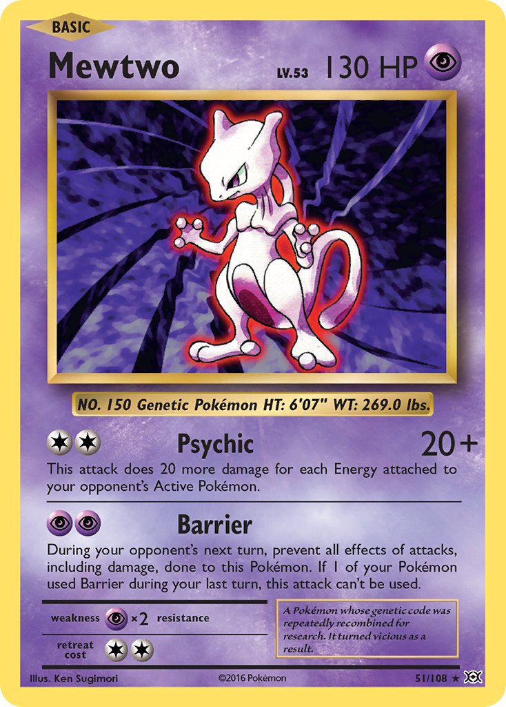 Mewtwo (51/108) (Theme Deck Exclusive) [XY: Evolutions] | Dumpster Cat Games