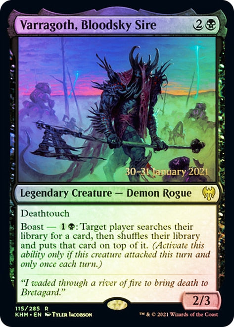 Varragoth, Bloodsky Sire  [Kaldheim Prerelease Promos] | Dumpster Cat Games