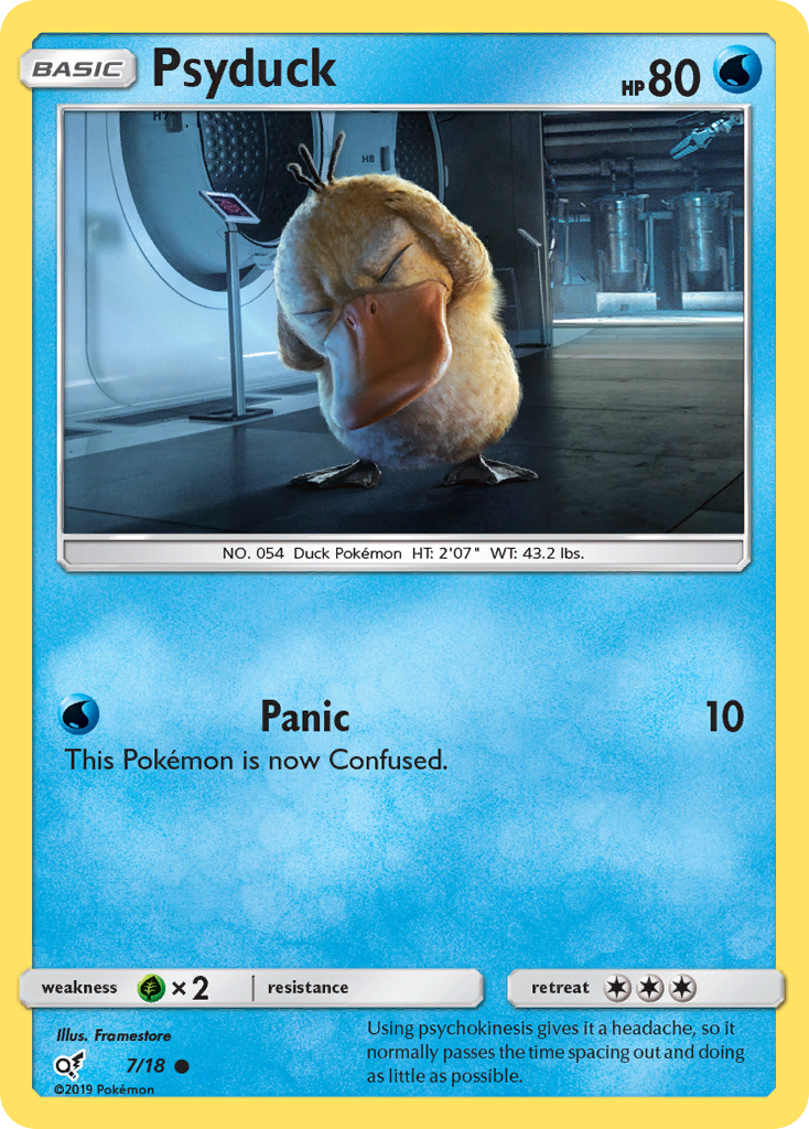 Psyduck (7/18) [Sun & Moon: Detective Pikachu] | Dumpster Cat Games