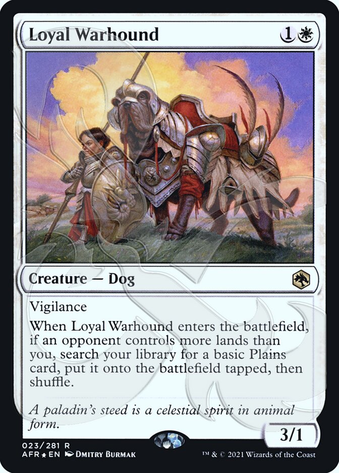 Loyal Warhound (Ampersand Promo) [Dungeons & Dragons: Adventures in the Forgotten Realms Promos] | Dumpster Cat Games