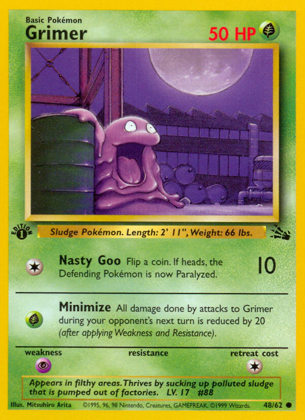 Grimer (48/62) [Fossil 1st Edition] | Dumpster Cat Games