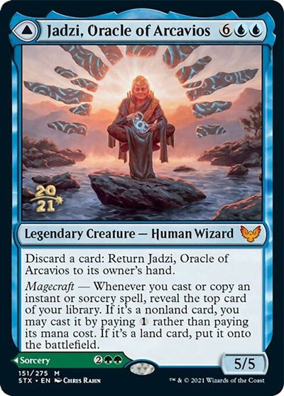 Jadzi, Oracle of Arcavios // Journey to the Oracle [Strixhaven: School of Mages Prerelease Promos] | Dumpster Cat Games