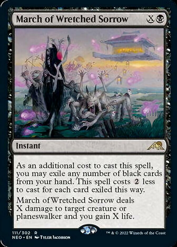 March of Wretched Sorrow (Promo Pack) [Kamigawa: Neon Dynasty Promos] | Dumpster Cat Games