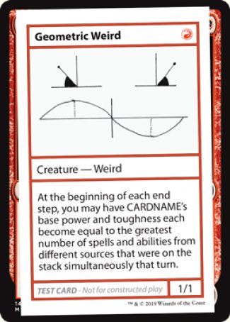 Geometric Weird (2021 Edition) [Mystery Booster Playtest Cards] | Dumpster Cat Games