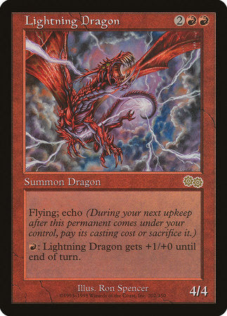 Lightning Dragon [Urza's Saga] | Dumpster Cat Games