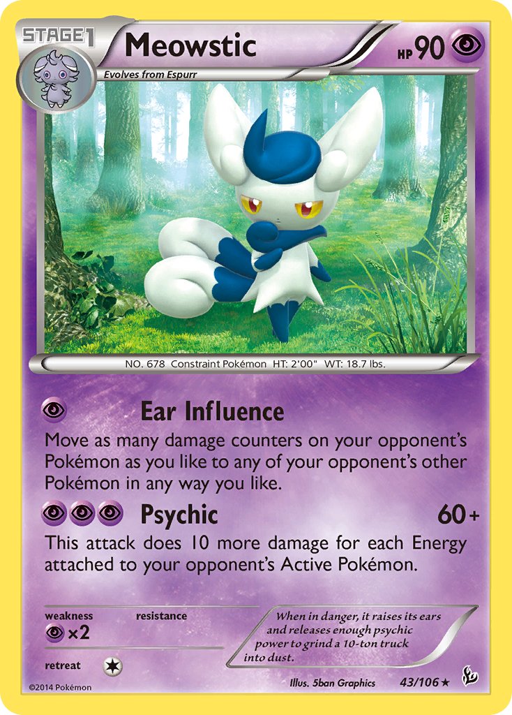 Meowstic (43/106) (Theme Deck Exclusive) [XY: Flashfire] | Dumpster Cat Games