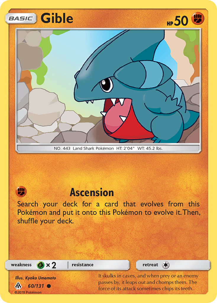 Gible (60/131) [Sun & Moon: Forbidden Light] | Dumpster Cat Games