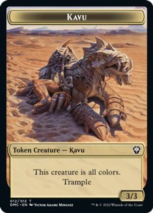 Kavu // Angel Double-sided Token [Dominaria United Commander Tokens] | Dumpster Cat Games