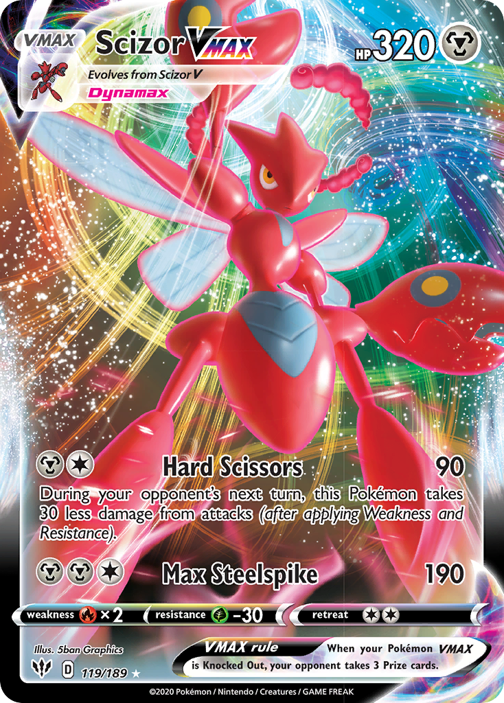 Scizor VMAX (119/189) [Sword & Shield: Darkness Ablaze] | Dumpster Cat Games