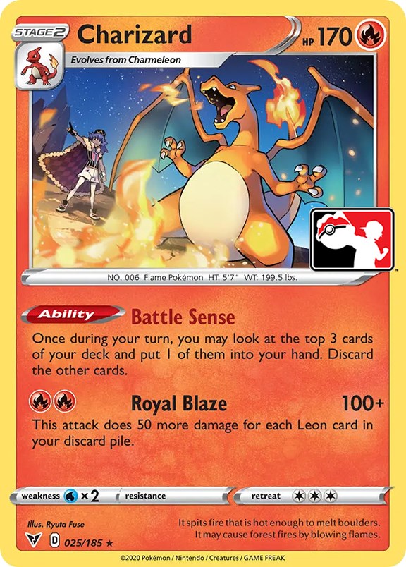 Charizard (025/185) [Prize Pack Series One] | Dumpster Cat Games