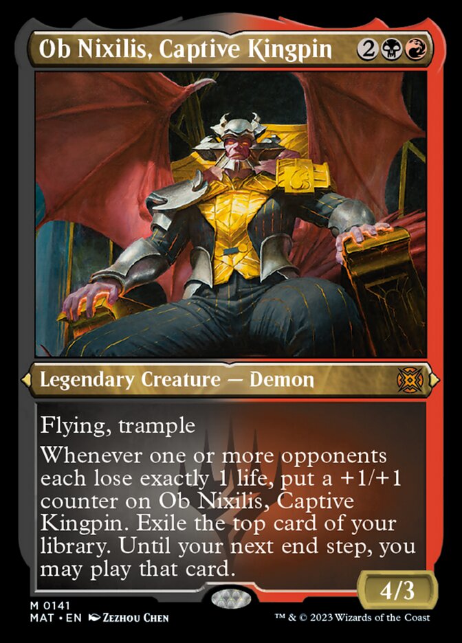 Ob Nixilis, Captive Kingpin (Foil Etched) [March of the Machine: The Aftermath] | Dumpster Cat Games