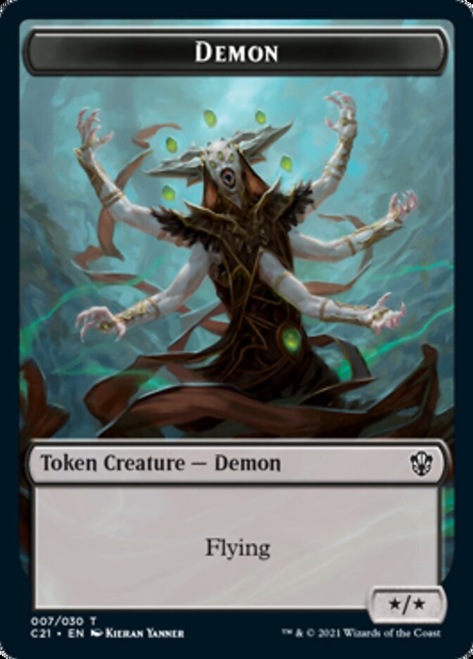 Demon // Fungus Beast Token [Commander 2021 Tokens] | Dumpster Cat Games