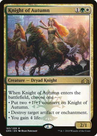 Knight of Autumn [Guilds of Ravnica Promos] | Dumpster Cat Games