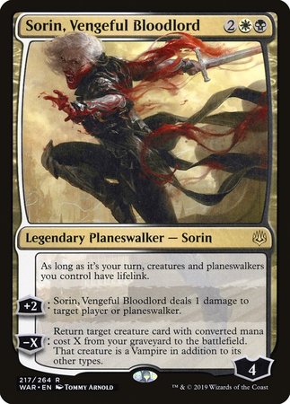 Sorin, Vengeful Bloodlord [War of the Spark] | Dumpster Cat Games