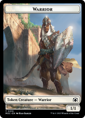 Warrior // Elspeth, Sun's Champion Emblem Double-Sided Token [March of the Machine Commander Tokens] | Dumpster Cat Games