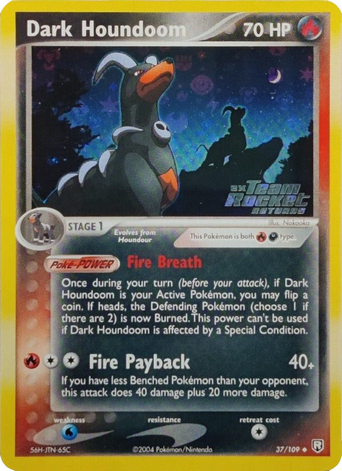 Dark Houndoom (37/109) (Stamped) [EX: Team Rocket Returns] | Dumpster Cat Games