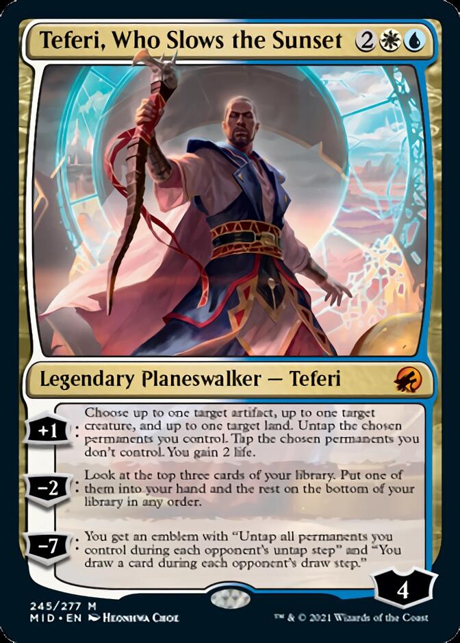 Teferi, Who Slows the Sunset [Innistrad: Midnight Hunt] | Dumpster Cat Games