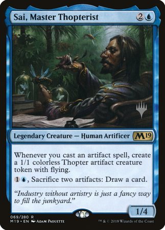 Sai, Master Thopterist [Core Set 2019 Promos] | Dumpster Cat Games