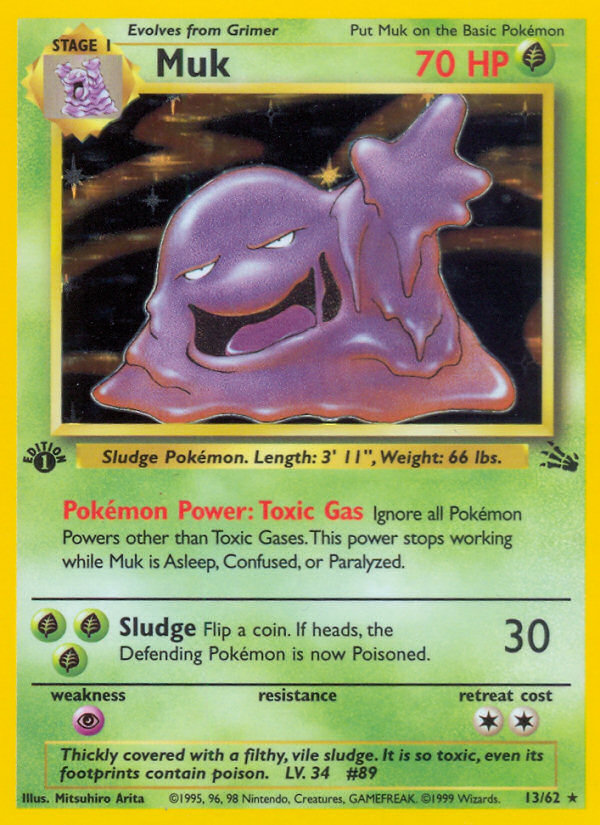 Muk (13/62) [Fossil 1st Edition] | Dumpster Cat Games