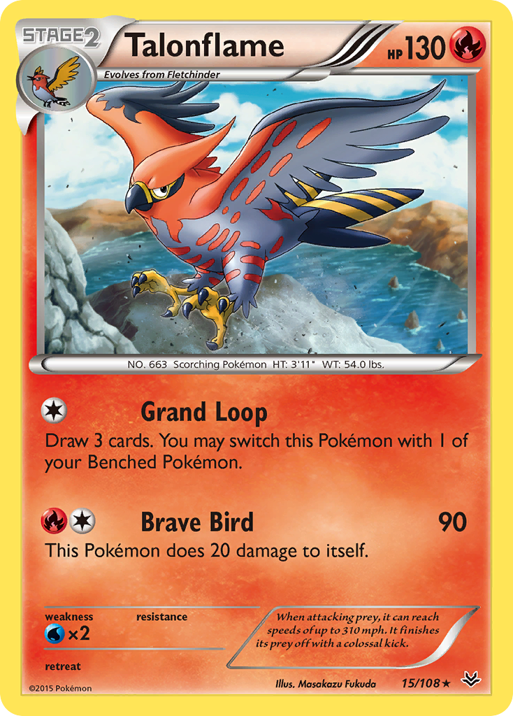 Talonflame (15/108) [XY: Roaring Skies] | Dumpster Cat Games